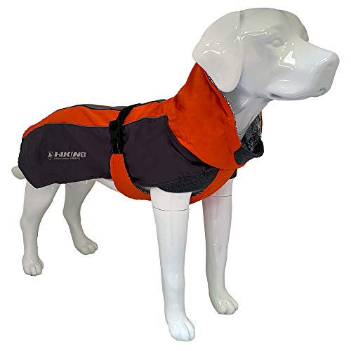 Croci Hiking Hundemantel, wasserdicht, für Hunde, Makalu, wärmeregulierendes Futter, Schwarz/Orange, 60 cm von Croci