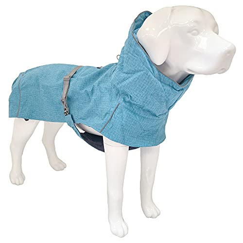 Croci Hiking Hundemantel, wasserdicht, für Hunde, gefüttert, Wintermantel, Thermofleece, Everest Türkis, Größe 45 cm - 260 g von Croci