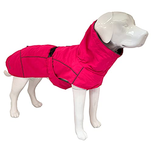 Croci Hiking Hundemantel, wasserdicht, für Hunde, gefüttert, Wintermantel, Thermofutter, K2, Farbe Fuchsia, Größe 80 cm – 385 g von Croci