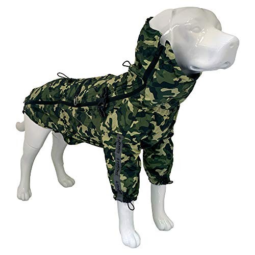 Croci Hiking Regenmantel für Hunde, tragbar, Go Camouflage, Größe 45 cm - 260 g von Croci