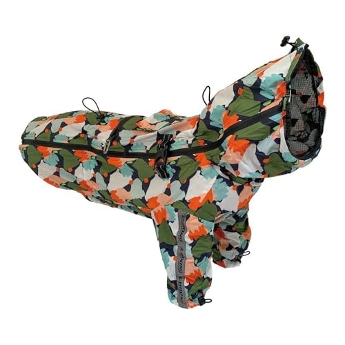 Croci Hiking Regenmantel für Hunde, tragbar, Go Harlequin, Größe 50 cm - 380 g von Croci