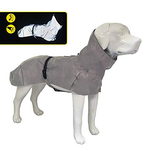 Croci Hiking Regenmantel für Hunde, wasserdicht, reflektierend, maximale Sichtbarkeit, thermoregulierendes Futter, Größe 50 cm - 380 g von Croci