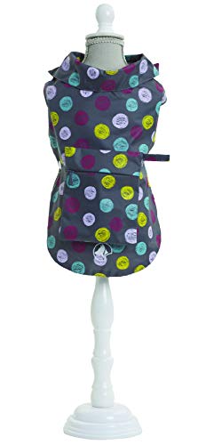 Croci Hunde Regenmantel Farbe mit Drucken in Regendicht Nylon, 25 cm, grau Croci Hunde Regenmantel Farbe mit Drucken in Regendicht Nylon, 25 cm, grau von Croci