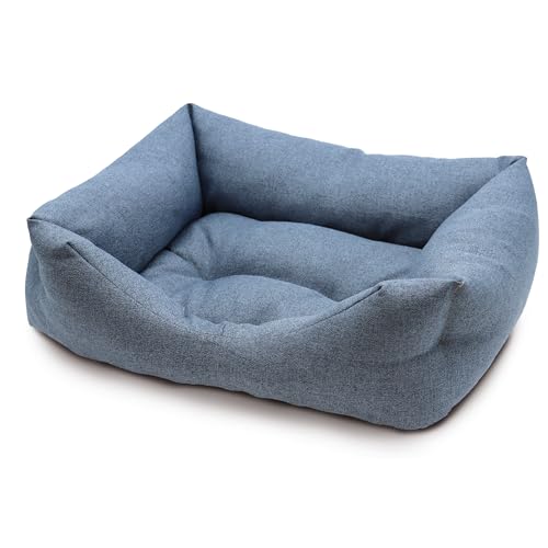 Croci Hydro Hundebett, wasserdicht, wasserabweisend, abnehmbar, waschbar, pflegeleicht, rechteckig, blau, 115 x 80 cm von Croci