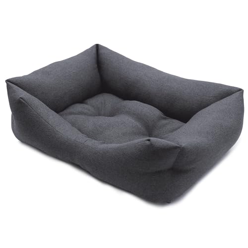 Croci Hydro Hundebett, wasserdicht, wasserabweisend, abnehmbar, waschbar, pflegeleicht, rechteckig, grau, 115 x 80 cm von Croci