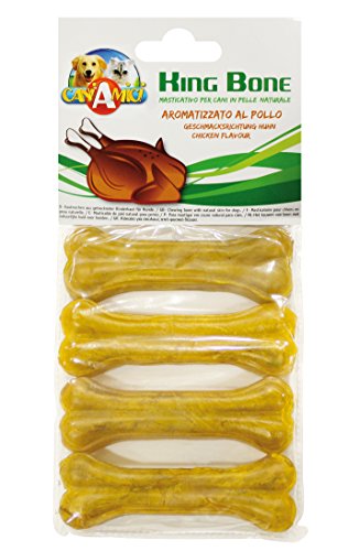 Croci King Bone – Hühnerknochen für Hunde, Kaubelohnungssnack für Hunde aus natürlichem Rindsleder, Zahnstäbchen zur Zahnreinigung, 10 cm – 4 STK Croci King Bone – Hühnerknochen für Hunde, Kaubelohnungssnack für Hunde aus natürlichem Rindsleder, Zahnstäbchen zur Zahnreinigung, 10 cm – 4 STK von Croci