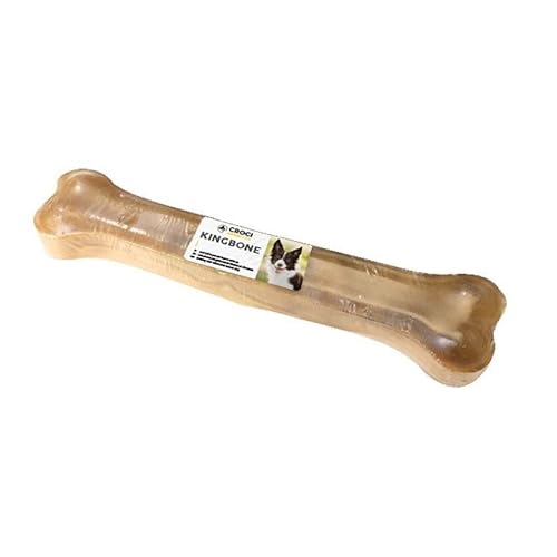 Croci King Bone – Knochen für lose Hunde, Kaubelohnungssnack für Hunde aus natürlichem Rindsleder, Dentalstick zur Zahnreinigung, 13 cm – 60 g von Croci