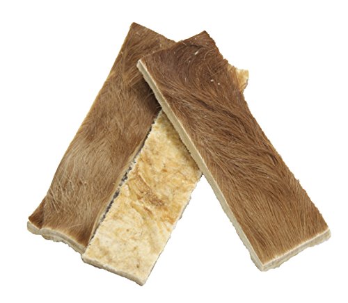Croci Niki Natural Barf - Rindsleder mit Haaren, natürlicher Snack für Hunde, ideal für die Barf-Diät, 3 STK, 40-60g von Croci