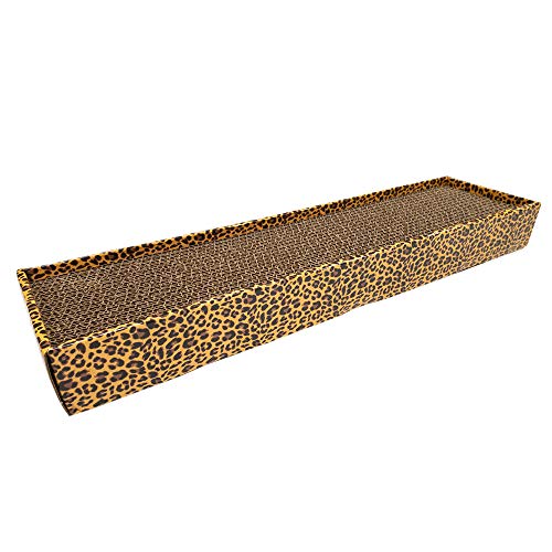 Croci Kreuz-Kratzbaum aus Karton Homedecor, Tiere, Leopard, Größe 48 x 5 x 12,5-450 von Croci