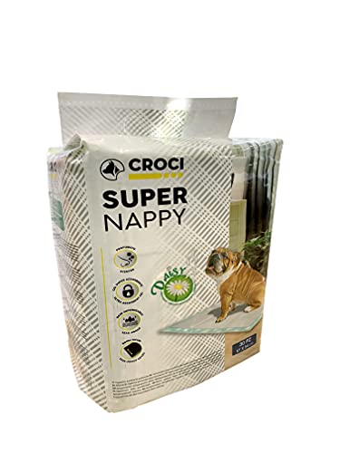 Croci Super Nappy Daisy – Hygienematten für Hunde 57 x 54 cm 30 Stück – Traversen für Hunde und Haustiere, für Hunde- und Katzenurin, Ultra saugfähig, Einweg, geruchshemmend und parfümiert Croci Super Nappy Daisy – Hygienematten für Hunde 57 x 54 cm 30 Stück – Traversen für Hunde und Haustiere, für Hunde- und Katzenurin, Ultra saugfähig, Einweg, geruchshemmend und parfümiert von Croci