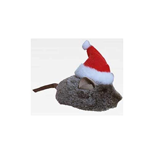 Croci Kreuz Spielzeug Katze Mickey Maus Weihnachten Toy Santa Mouse 10 x 6 cm - 45 g von Croci