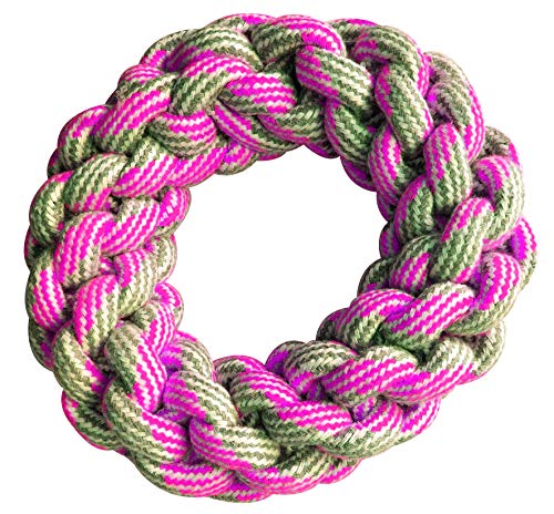 Croci Kreuz aus Seil Ring Pastel Pink von Croci