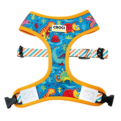 Croci Kreuzgeschirr für Hunde Double Face Dinomania M Croci Kreuzgeschirr für Hunde Double Face Dinomania M von Croci