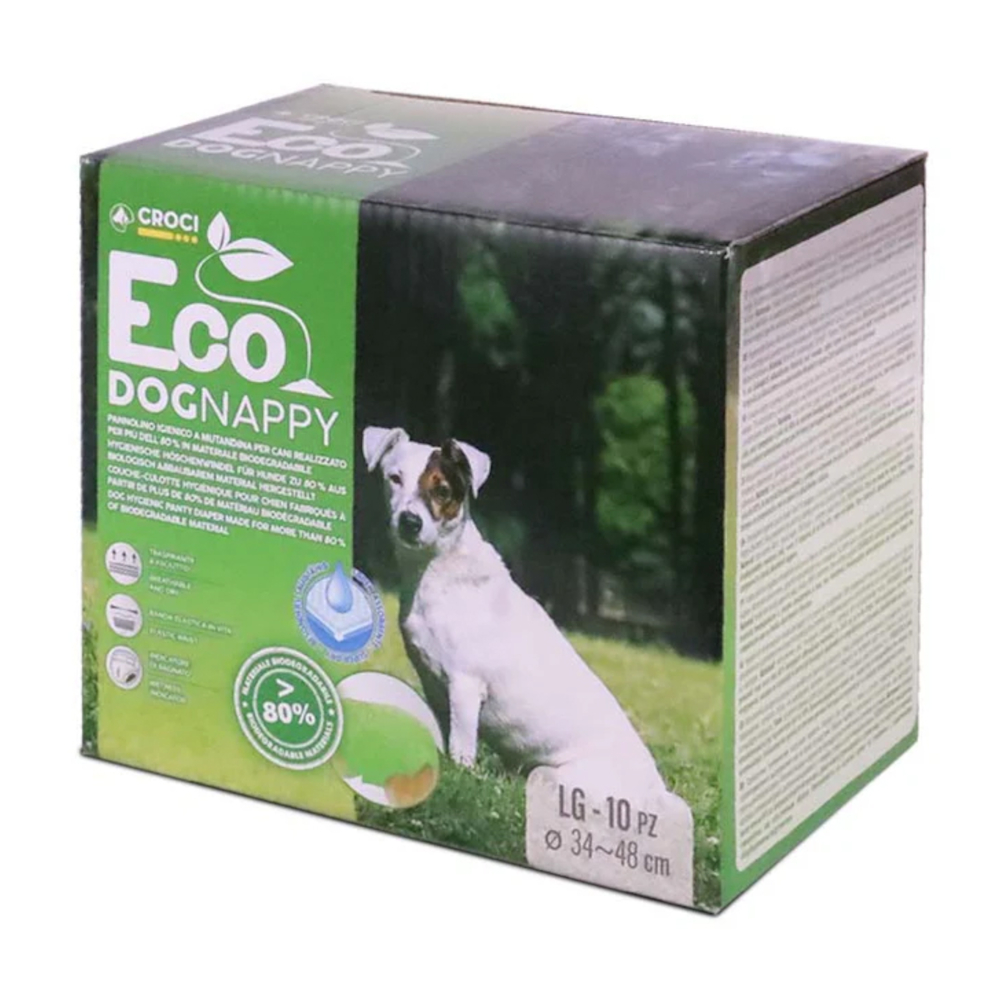 Croci Nappy Eco Hundewindeln - Gr. L: 34 - 48 cm, 10 Stück Croci Nappy Eco Hundewindeln - Gr. L: 34 - 48 cm, 10 Stück von Croci