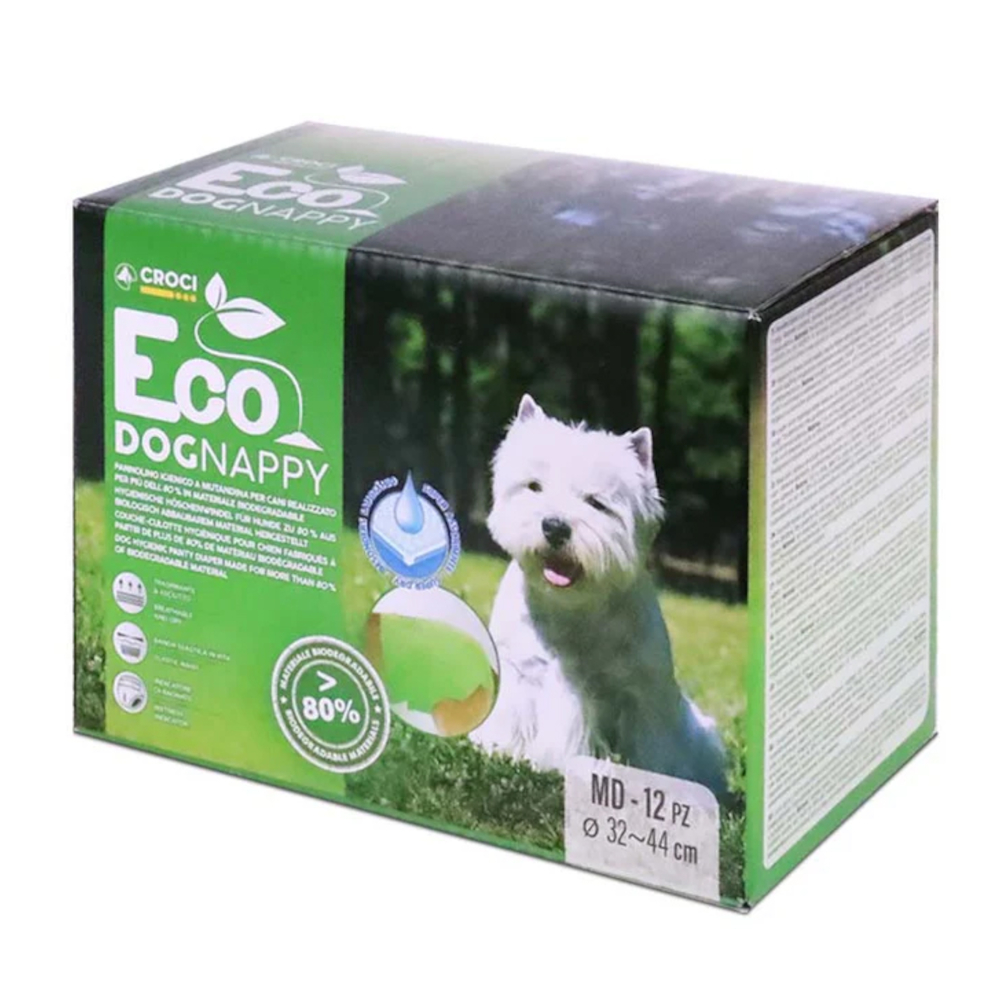 Croci Nappy Eco Hundewindeln - Gr. M: 32 - 44 cm, 12 Stück Croci Nappy Eco Hundewindeln - Gr. M: 32 - 44 cm, 12 Stück von Croci