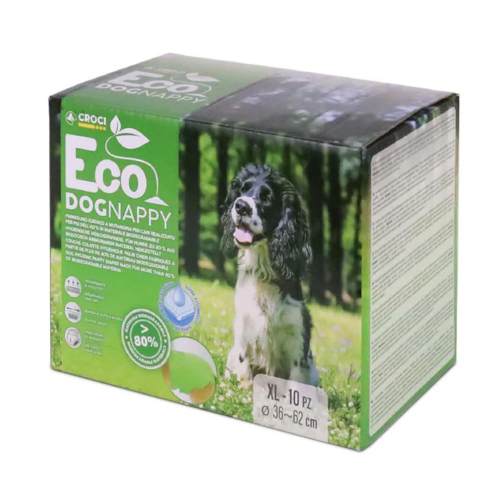Croci Nappy Eco Hundewindeln - Gr. XL: 40 - 62 cm, 10 Stück Croci Nappy Eco Hundewindeln - Gr. XL: 40 - 62 cm, 10 Stück von Croci