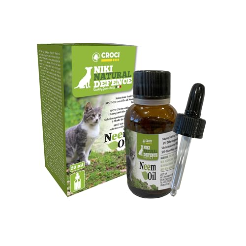 Croci Niki Natural Defence Beruhigende Lösung zum Auftropfen für Katzen mit Bio-NEEM Öl, 20 ml Croci Niki Natural Defence Beruhigende Lösung zum Auftropfen für Katzen mit Bio-NEEM Öl, 20 ml von Croci