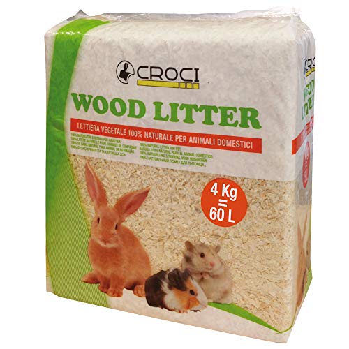 Croci Wood Litter - Pflanzliche Streu für Nagetiere auf Basis von Tannenspänen, 15 lt - 1 kg Format, natürlich und kompostierbar ohne chemische Produkte, super saugfähig, geruchshemmend Croci Wood Litter - Pflanzliche Streu für Nagetiere auf Basis von Tannenspänen, 15 lt - 1 kg Format, natürlich und kompostierbar ohne chemische Produkte, super saugfähig, geruchshemmend von Croci