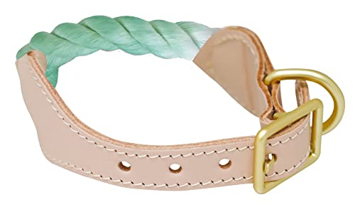 Croci Sorbetto Hundehalsband aus grünem Seil, klein, mittelgroß, verstellbar, strapazierfähig, Größe L / 38-47 cm von Croci
