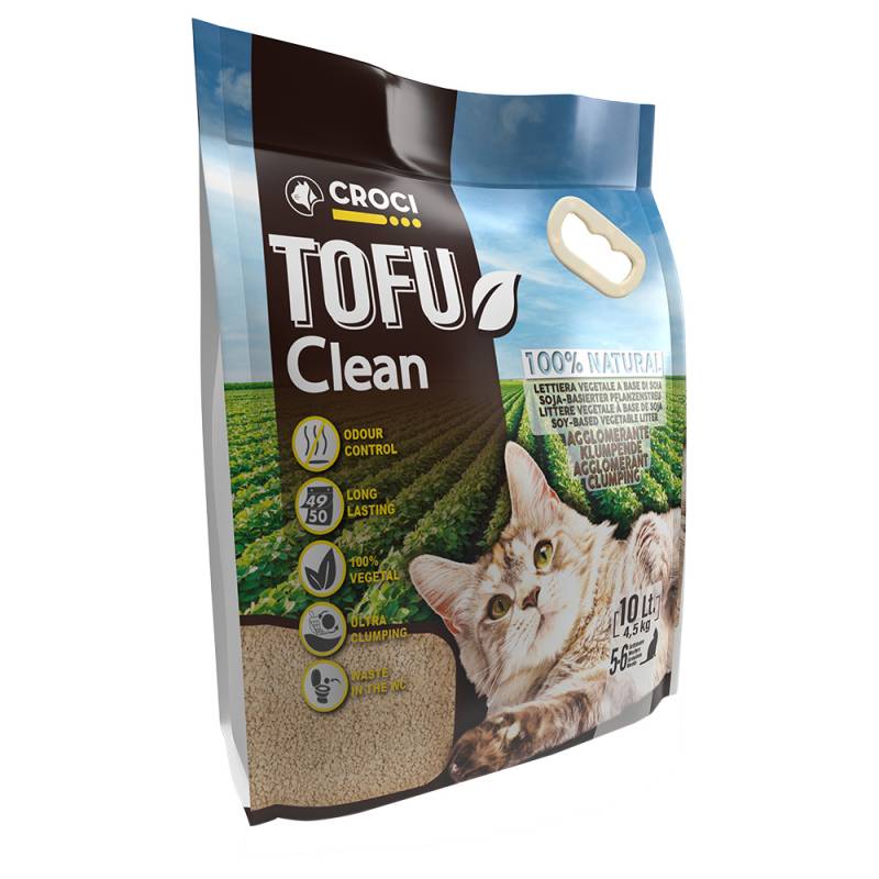 Croci Tofu Clean Katzenstreu - 10 l (ca. 4,5 kg) von Croci