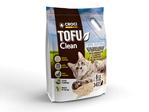 Croci Tofu Clean Litter 6L – Klumpende Katzenstreu, biologisch abbaubar, spült in der Toilette, 100 % pflanzlich, langanhaltender geruchshemmender Sand Croci Tofu Clean Litter 6L – Klumpende Katzenstreu, biologisch abbaubar, spült in der Toilette, 100 % pflanzlich, langanhaltender geruchshemmender Sand von Croci