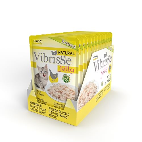 Croci Vibrisse Hähnchenbrust Nassfutter in Gelee, leicht gedämpft, 18 x 70 g Beutel Croci Vibrisse Hähnchenbrust Nassfutter in Gelee, leicht gedämpft, 18 x 70 g Beutel von Croci