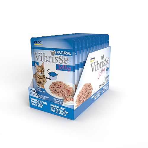 Croci Vibrisse Thunfisch Nassfutter für Katzen in Gelee, leicht gedämpft, 18 x 70 g Beutel Croci Vibrisse Thunfisch Nassfutter für Katzen in Gelee, leicht gedämpft, 18 x 70 g Beutel von Croci