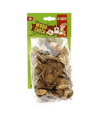 Croci Woodchuck Birken- und Echinacea-Chips, 100% natürliches Nagerfutter für Kaninchen, Hamster, Chinchillas und Meerschweinchen, 100 g von Croci