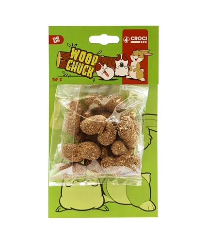 Croci Woodchuck Praline aus Nüssen und Brokkoli, 100% natürliches Nagerfutter für Kaninchen, Hamster, Chinchillas und Meerschweinchen, 100 g von Croci