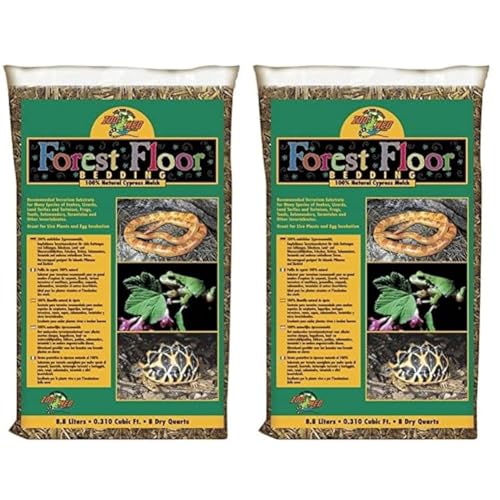 Croci Zoo Med CM-8E Forest Floor, 8.8 L, Zypressen Mulch Bodengrund für Terrarien (Packung mit 2) von Croci