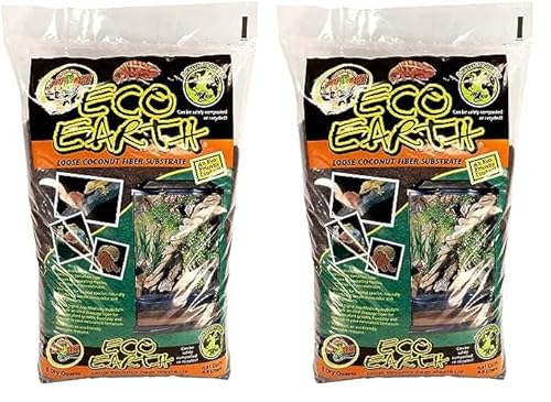 Zoo Med Eco Earth 8,8L Kokosnuss-Bodensubstrat - zur Erhöhung der Luftfeuchtigkeit im Terrarium (Packung mit 2) von Croci