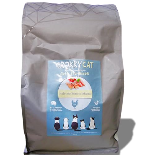 Crokky Cat Alleinfuttermittel für sterilisierte Katzen, Huhn Thunfisch und Lachs. Für die Gesundheit des Harnstoffes und zur Verringerung der Fellbälle. Inhaltsstoffe ursprünglich für den menschlichen Crokky Cat Alleinfuttermittel für sterilisierte Katzen, Huhn Thunfisch und Lachs. Für die Gesundheit des Harnstoffes und zur Verringerung der Fellbälle. Inhaltsstoffe ursprünglich für den menschlichen von Crokky
