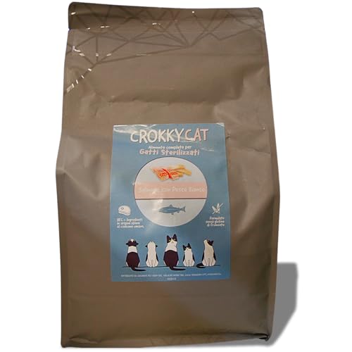 Crokky Cat Alleinfuttermittel für sterilisierte Katzen, Lachs und Weißfisch. Für die Gesundheit des Harnstoffes und zur Verringerung der Pelo-Bälle. Inhaltsstoffe aus Ursprungs, geeignet für den Crokky Cat Alleinfuttermittel für sterilisierte Katzen, Lachs und Weißfisch. Für die Gesundheit des Harnstoffes und zur Verringerung der Pelo-Bälle. Inhaltsstoffe aus Ursprungs, geeignet für den von Crokky