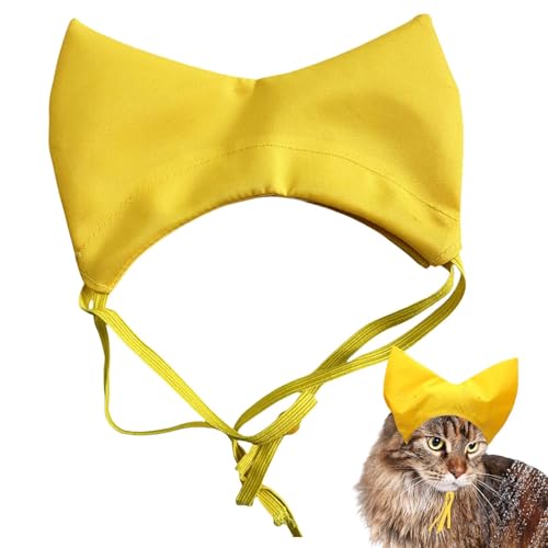 Croovepi Haustier-Duschhaube, verstellbarer Duschhut, Ohrenschutz, Ohrenschutz, Oxford-Stoff, wasserdicht, Haustierzubehör für Kätzchen, Welpen, Kleintiere von Croovepi