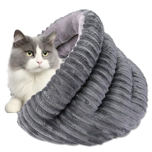 Croovepi Katzenhöhle, abnehmbares Katzenhausbett für den Innenbereich, gemütliches Tunnelnest, wärmend, rutschfestes Design für Winter, Schlafzimmer, Zuhause, Balkon, Outdoor, Reisen, draußen Croovepi Katzenhöhle, abnehmbares Katzenhausbett für den Innenbereich, gemütliches Tunnelnest, wärmend, rutschfestes Design für Winter, Schlafzimmer, Zuhause, Balkon, Outdoor, Reisen, draußen von Croovepi