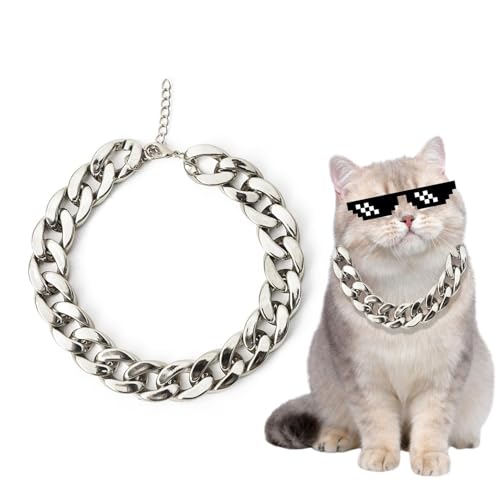 Croovepi Metallkette für Hunde, verstellbare schwere Kette, Haustier-Halskette aus Aluminiumlegierung für tägliche Aktivitäten, drinnen und draußen von Croovepi