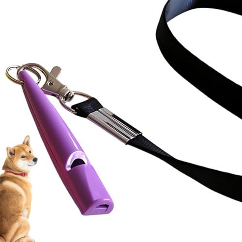 Crrynuo Hundepfeife mit Pfeifenband, hohe Tonhöhe, Hundepfeife aus Kunststoff, mit Schlüsselband, Schlüsselanhänger zum Bellen und Abrufen, standardisierte Frequenz, laut und weitreichend von Crrynuo