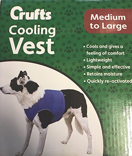 Crufts Kühlweste für Haustiere, Größe M/L, Blau von Crufts