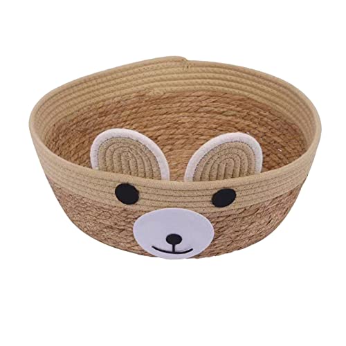 Cryfokt Handgewebtes Erhöhtes Katzenbett, 4 Season Universal Cute Bear Model Rattan Seil Katzenbett Katzenkorb, Langlebiges, Abnehmbares Kätzchen-Schlafnest, Katzenhaus von Cryfokt