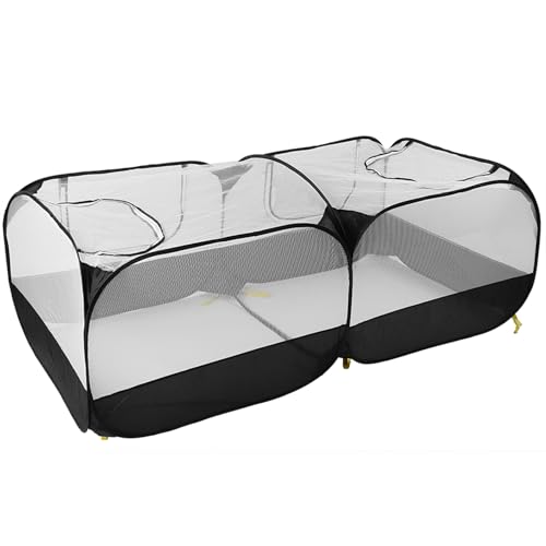 Cryfokt Hühnermaterial, Stoff Langlebiger Hühnerlauf Coop, Kaninchen für Hühnchen Haustiere Ente (Black) von Cryfokt