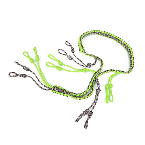 Cryfokt Verstellbare Fallschirmschnur für die Outdoor-Jagd, Enten-Lanyard, Jagd-Halskette, Pfeife, Schleuder, Jagdzubehör für die Outdoor-Jagd (Leuchtendes Grün) von Cryfokt