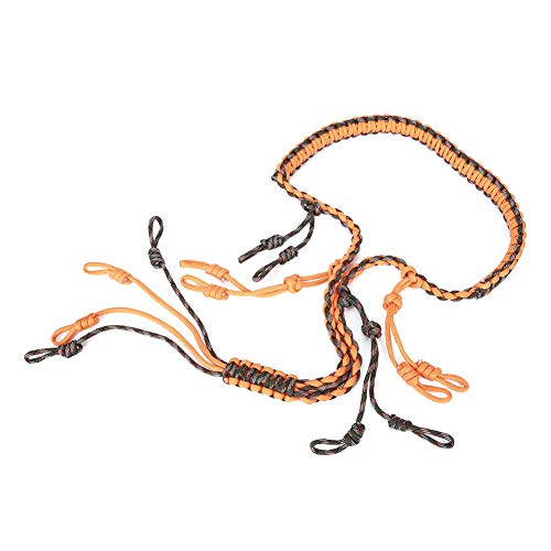 Cryfokt Verstellbare Fallschirmschnur für die Outdoor-Jagd, Enten-Lanyard, Jagd-Halskette, Pfeife, Schleuder, Jagdzubehör für die Outdoor-Jagd (orange Tarnung) von Cryfokt