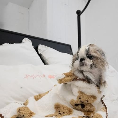 Haustier-Bär-Decke, Hunde-Bademantel, bequem, aus Fleece, für den Winter, 1,50 cm von Crysdaralovebi