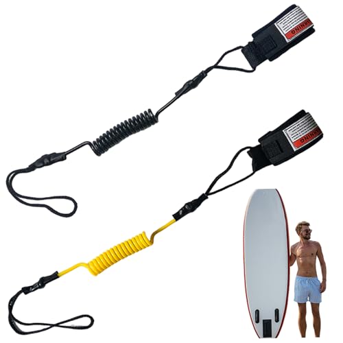 2pcs Bodyboard -Leine, kontaktable TPU -Paddel -Leine mit Knöchelmanschette für Paddleboard, Shortboard, Longboard von Csafyrt
