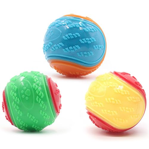 3pcs Hundequietschchen, bissresistente lustige und spielerische, quietschige Hundespielzeug, BPA-freie unzerstörbare interaktive Hundekugeln für Hunde und Aggressive Tierezähne sauber 3pcs Hundequietschchen, bissresistente lustige und spielerische, quietschige Hundespielzeug, BPA-freie unzerstörbare interaktive Hundekugeln für Hunde und Aggressive Tierezähne sauber von Csafyrt