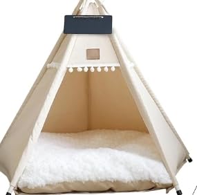 Csafyrt Cat Teepee, 20 Zoll Tipe tragbares Haustier Tipee Zelte mit Kissen und kleine Tafel hohe, waschbare Hundehaus 7 kg l Csafyrt Cat Teepee, 20 Zoll Tipe tragbares Haustier Tipee Zelte mit Kissen und kleine Tafel hohe, waschbare Hundehaus 7 kg l von Csafyrt