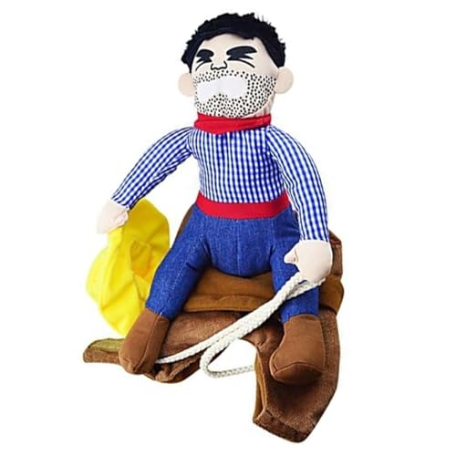 Cowboy Hund Kostüm einstellbare Baumwolle Chucky Hunde Kostüm EasyToclean Cowboy Reiten Sattel Kostüme für Halloween -Weihnachtsfeiern Größe M von Csafyrt