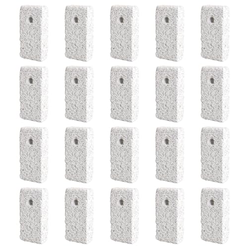 Csafyrt 20pcs Haustierzähne Schleifstein natürlicher Hamster Lava Bisse Block Calciummineral Kauenspielzeug für Kleintiere Chinchilla von Csafyrt