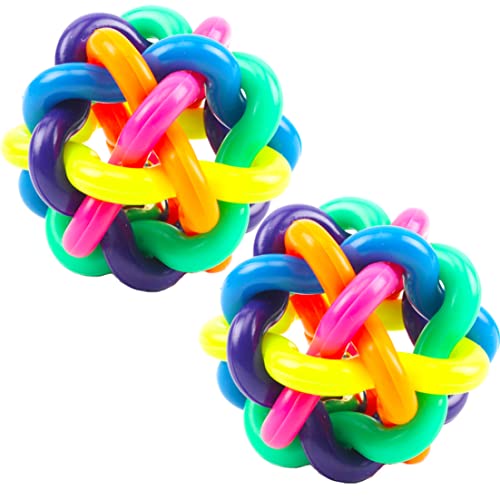 Csafyrt 2pcs Hunde Gummi -Kugel mit Bell Regenbogen Hüpfwebte Spielzeug Welpe Kaukugel für Aggressive Kauen zögern 8 cm Csafyrt 2pcs Hunde Gummi -Kugel mit Bell Regenbogen Hüpfwebte Spielzeug Welpe Kaukugel für Aggressive Kauen zögern 8 cm von Csafyrt