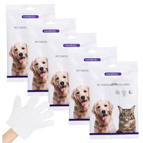 Csafyrt 30pcs Haustierreinigungshandschuhe, leckere, verdickte Hundebadhandschuhe, mehr verbrauche hautfreundliche Katzenbaumwischtücher für Hausreisen im Freien von Csafyrt